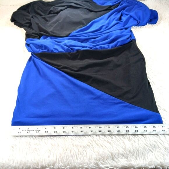 Enfocus Studio Two Toned Color-Block Midi Woman's 12. 80s Style. Lined - Picture 7 of 8